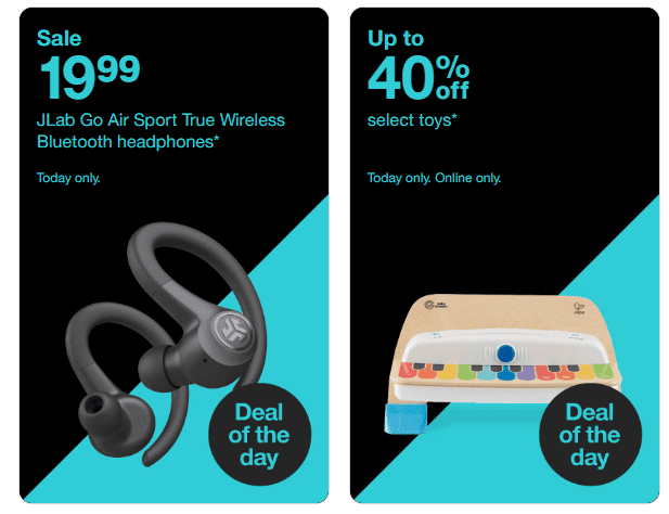 Target Daily Deal on Jlab and select toys