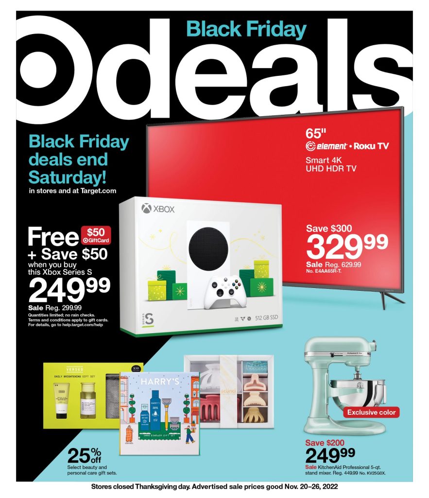 Page 1 of the Target Weekly Ad 11/20/2022