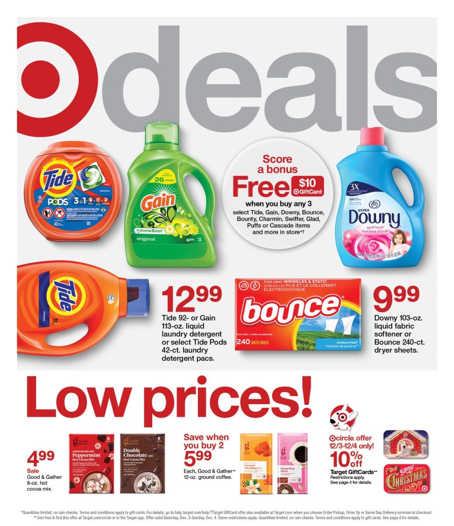 Page 1 of the Target Weekly Ad 11/27/2022
