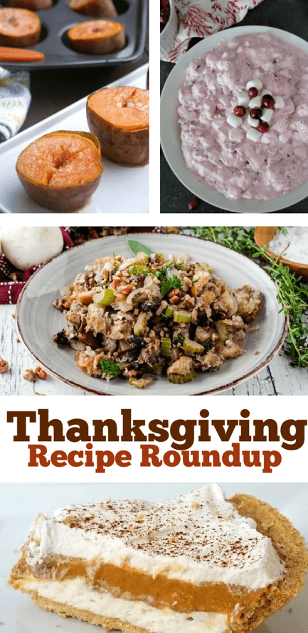 Thanksgiving Day Recipe images in a collage