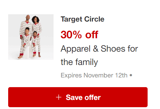 Apparel Target Circle Offer