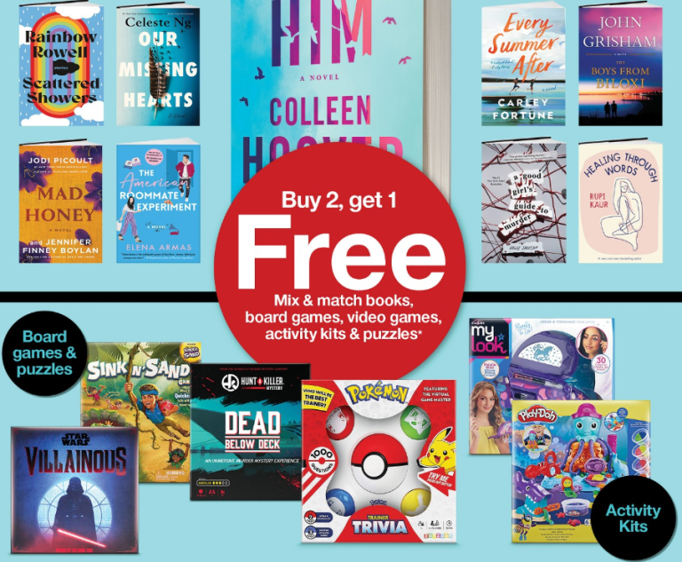 B2G1 FREE games, books and more Target Deal advertisement