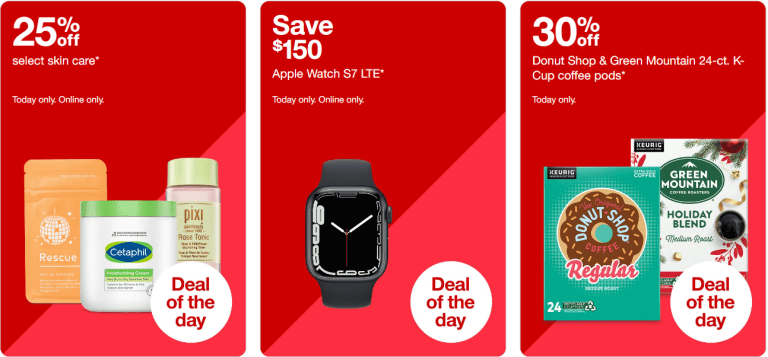 Target Holiday Daily Deal banner for December 10