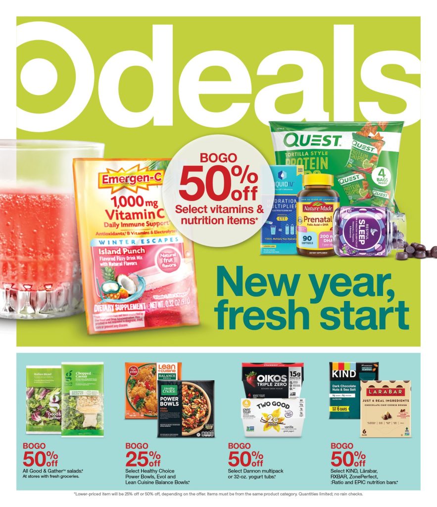 Page 1 of the Target Weekly Ad 1/1/2023