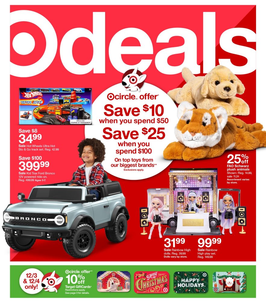 Page 1 of the Target Weekly Ad 12/4/2022