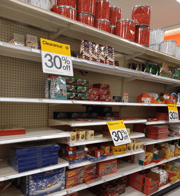 Holiday clearance 2022 at Target in candy