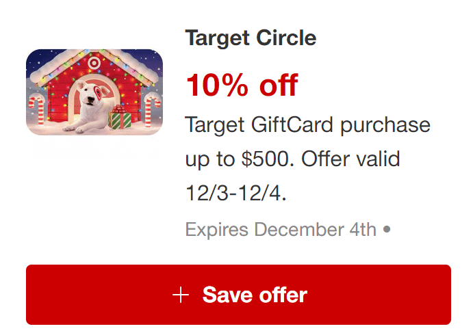 Target Circle Gift Card offer