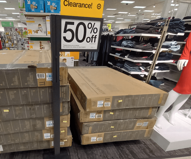Pallet of Target Clearance on cribs