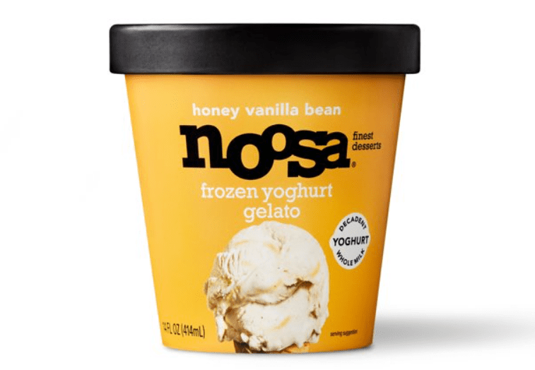 Noosa gelato container on a white background.