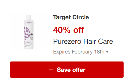 Target Circle offer to use in Purezero deals