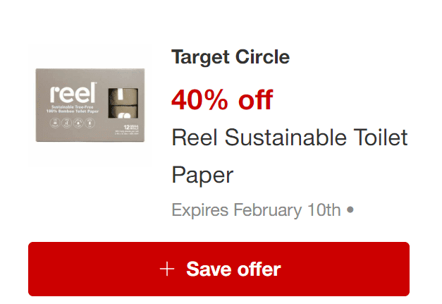 Reel Bath Tissue Target Circle Offer