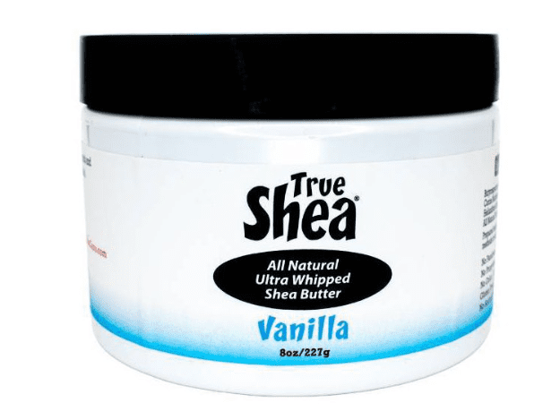 True Shea Body Lotion 8 oz jar on a white background