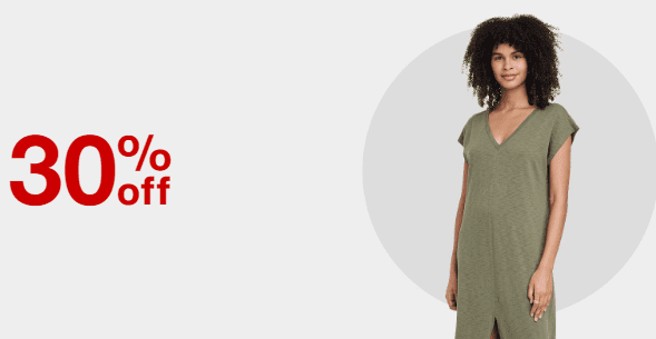 Womens Dresses on sale at Target for 30% off banner