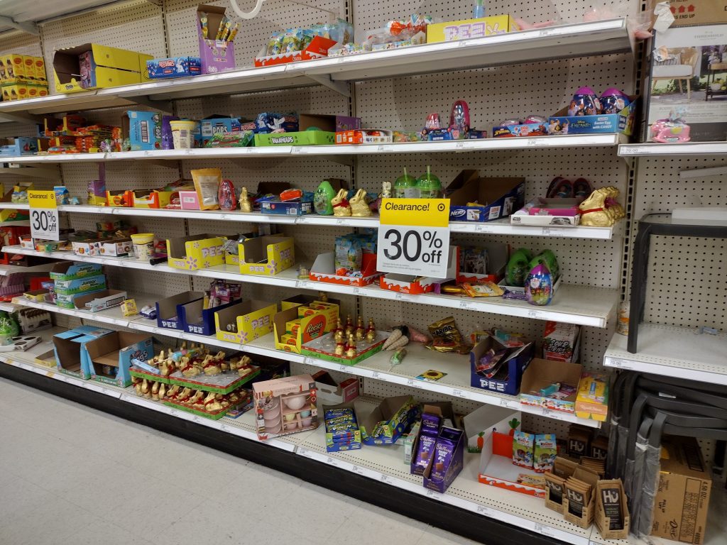Target Easter Clearance aisle 