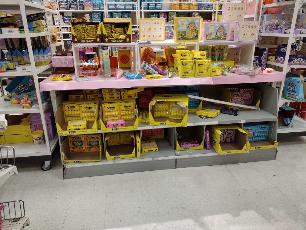 Row of Peeps at Target