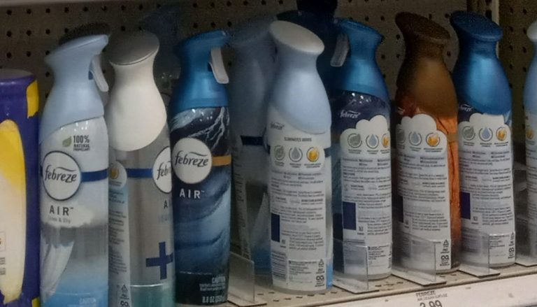 Febreze air care on a shelf at Target