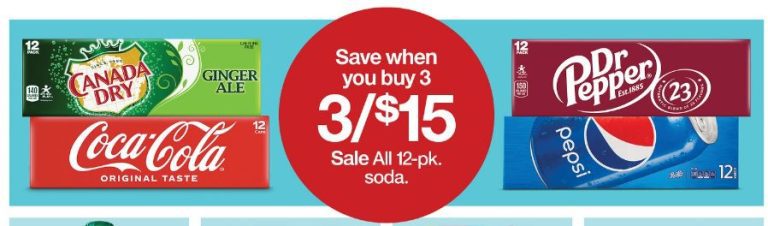 Soda savings offer in the Target ad