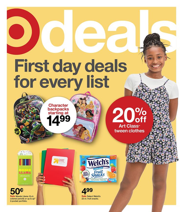 Page 1 of the Target Weekly Ad 7/16/2023