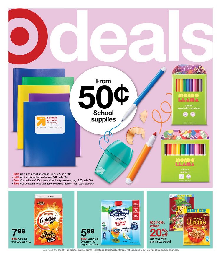Page 1 of the Target Weekly Ad 8/20/2023
