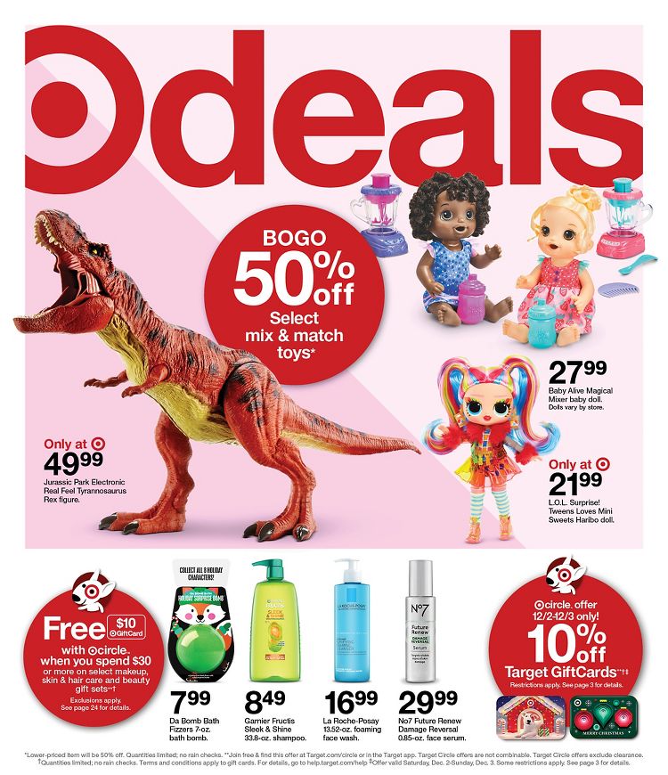 Page 1 of the Target Weekly Ad 12/3/2023