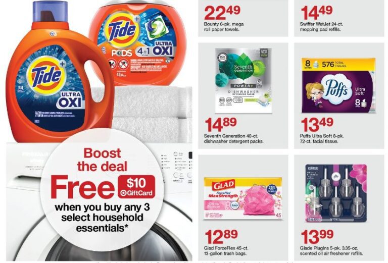 household gift card deals in Target ad