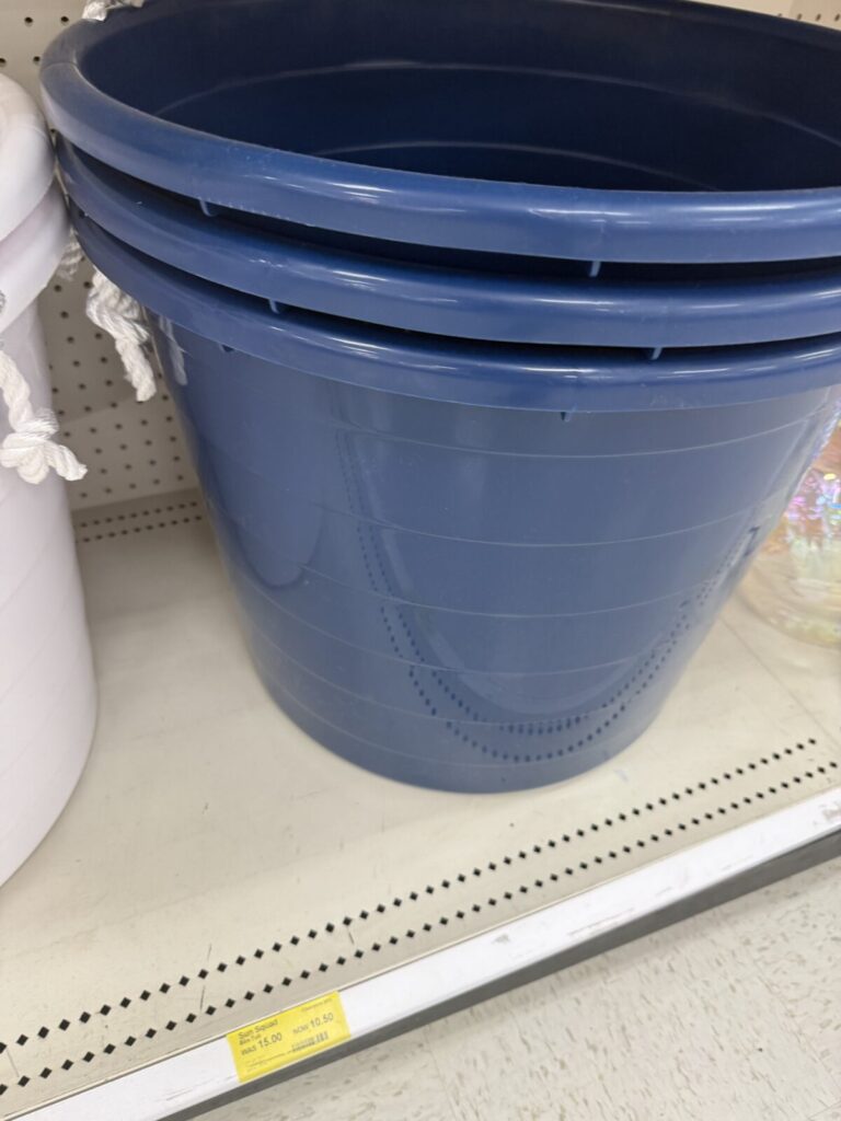 Target Home Clearance on blue pails