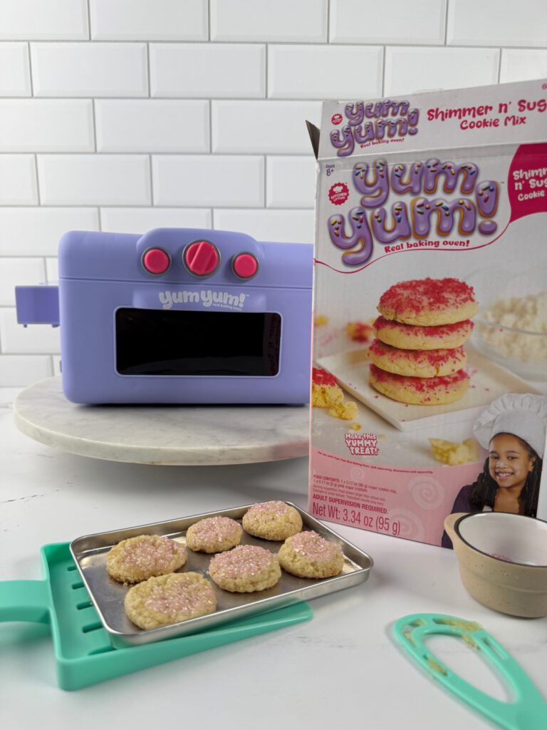 The Yum Yum baking oven for kids from Target, this a plate of cookies